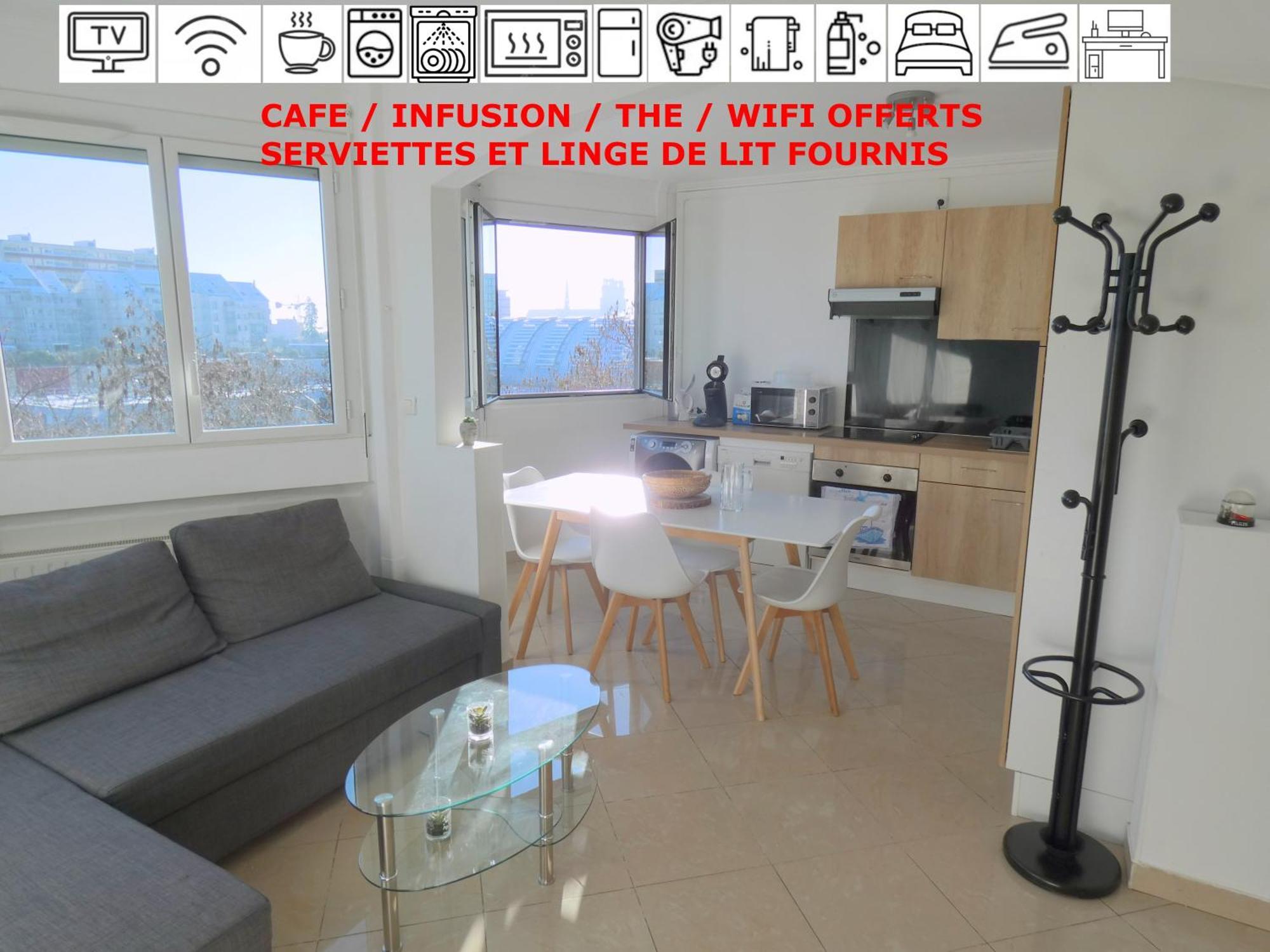 Apartament 37M2 Lumineux Face Gare Sncf, Wifi Et Cafe Et The Offerts Orlean Zewnętrze zdjęcie
